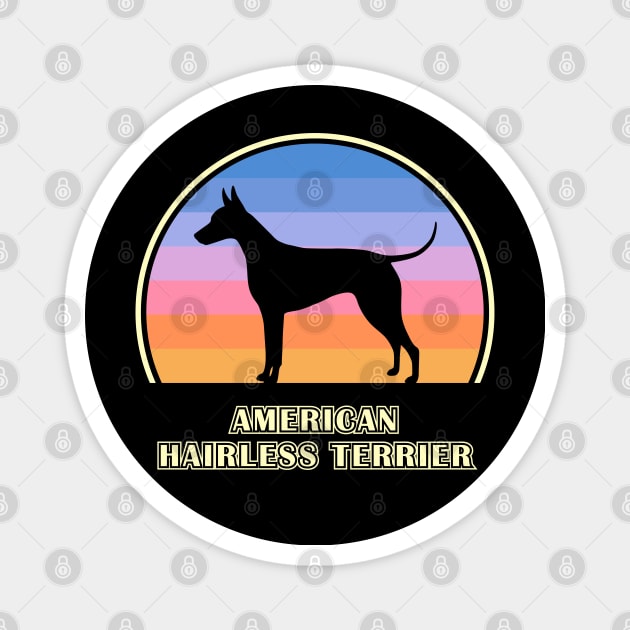 American Hairless Terrier Vintage Sunset Dog Magnet by millersye